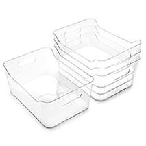 Large clear bins